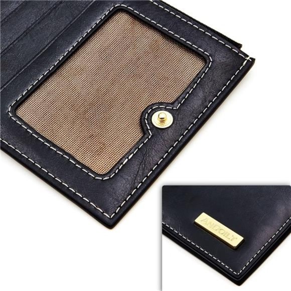 Women's Genuine Leather Wallet RFID Blocking Credit Card Holder Zipper Purse - Picture 5 of 6